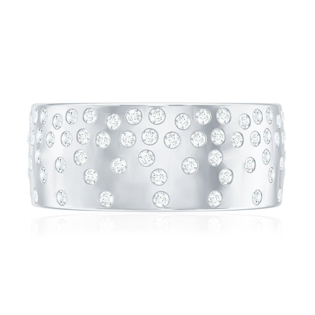 Certified Lab Grown Diamond Wedding Band in Flush Setting