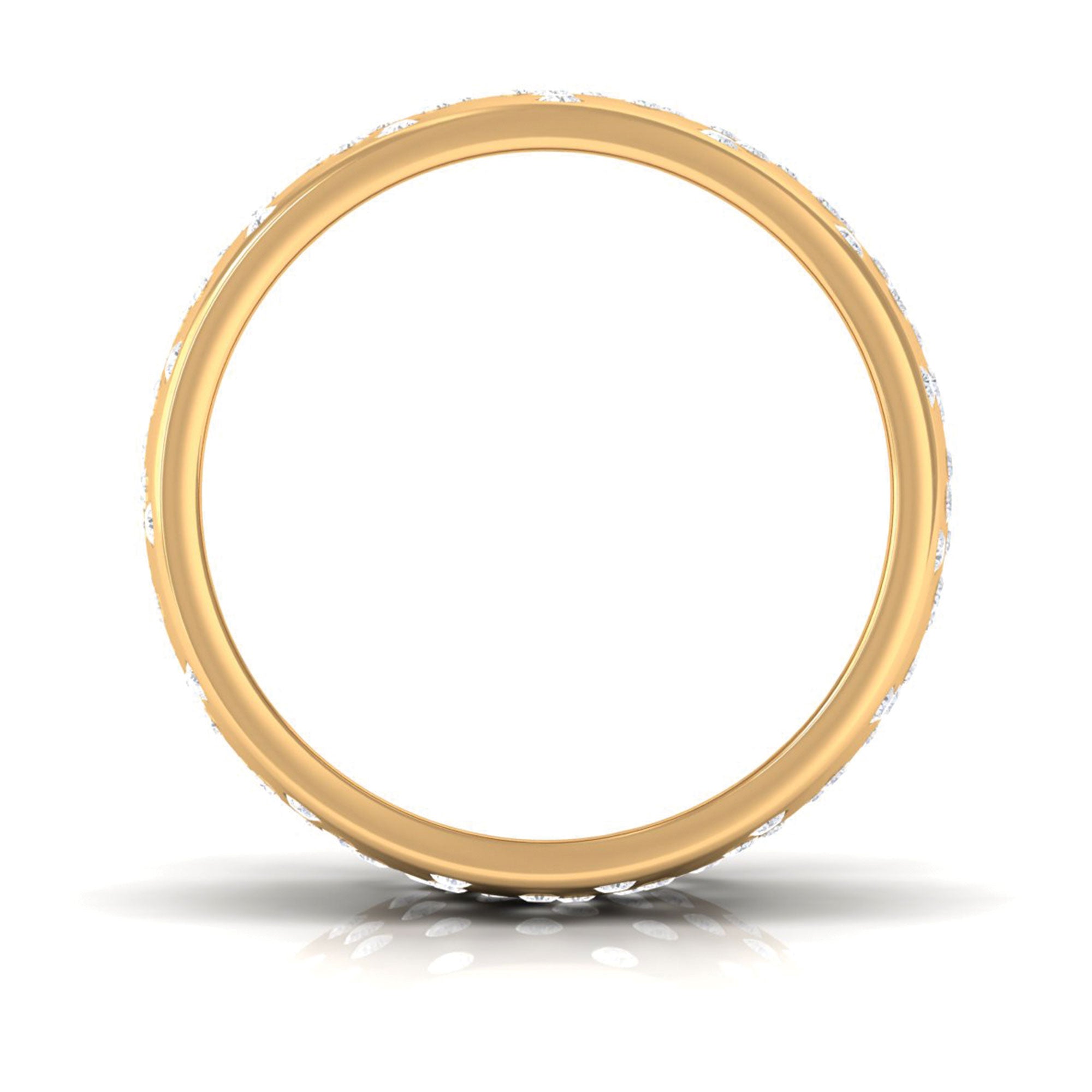 Certified Lab Grown Diamond Wedding Band in Flush Setting