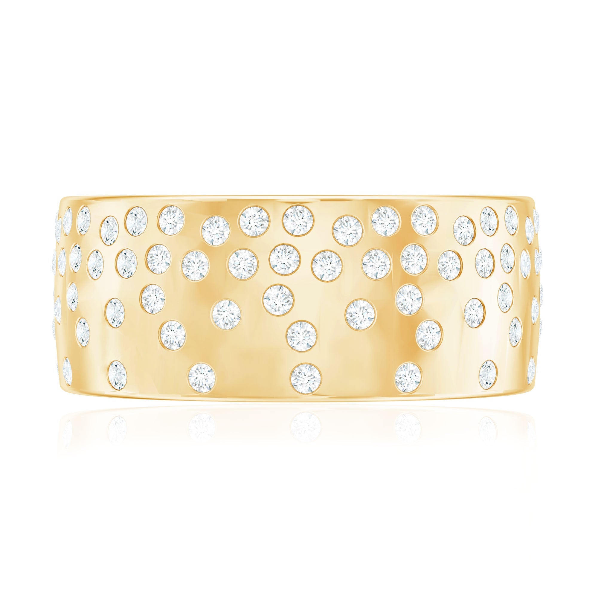 Certified Lab Grown Diamond Wedding Band in Flush Setting