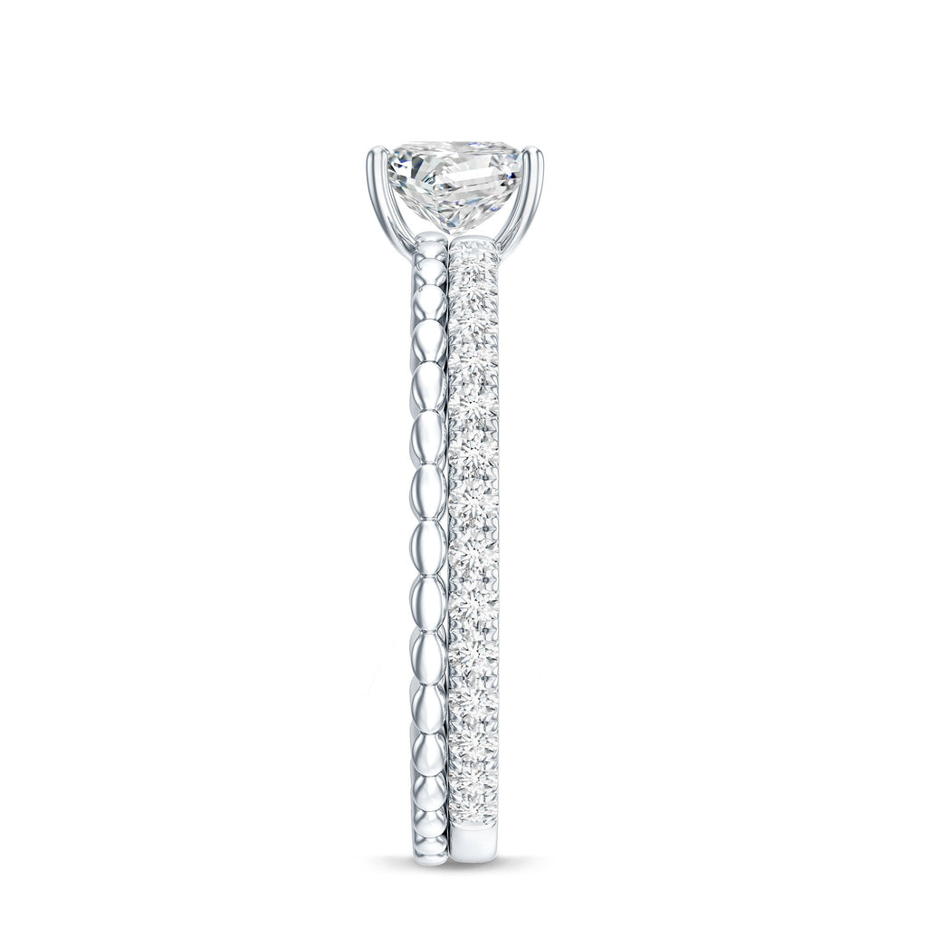 Princess Cut Lab Grown Diamond Promise Ring With Certificate