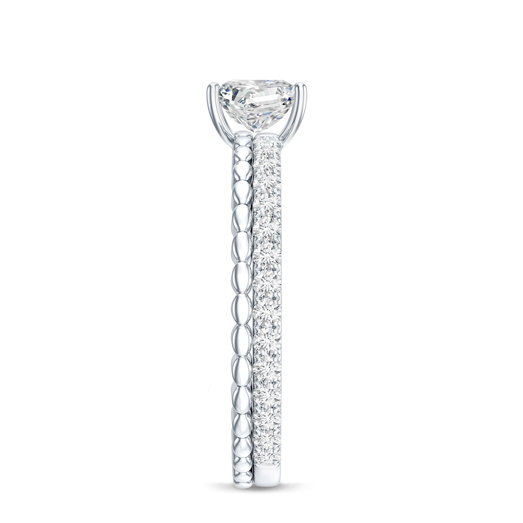 Princess Cut Lab Grown Diamond Promise Ring With Certificate