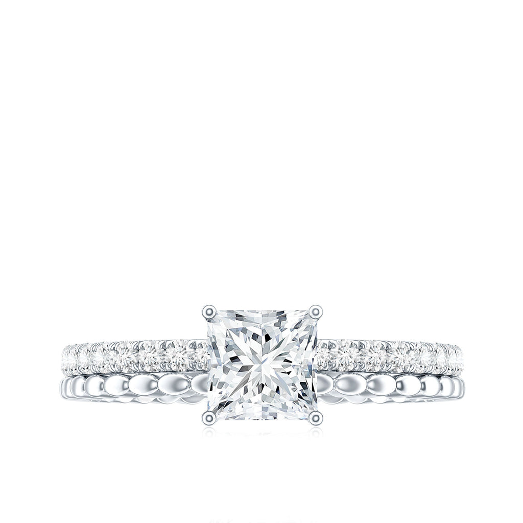 Princess Cut Lab Grown Diamond Promise Ring With Certificate