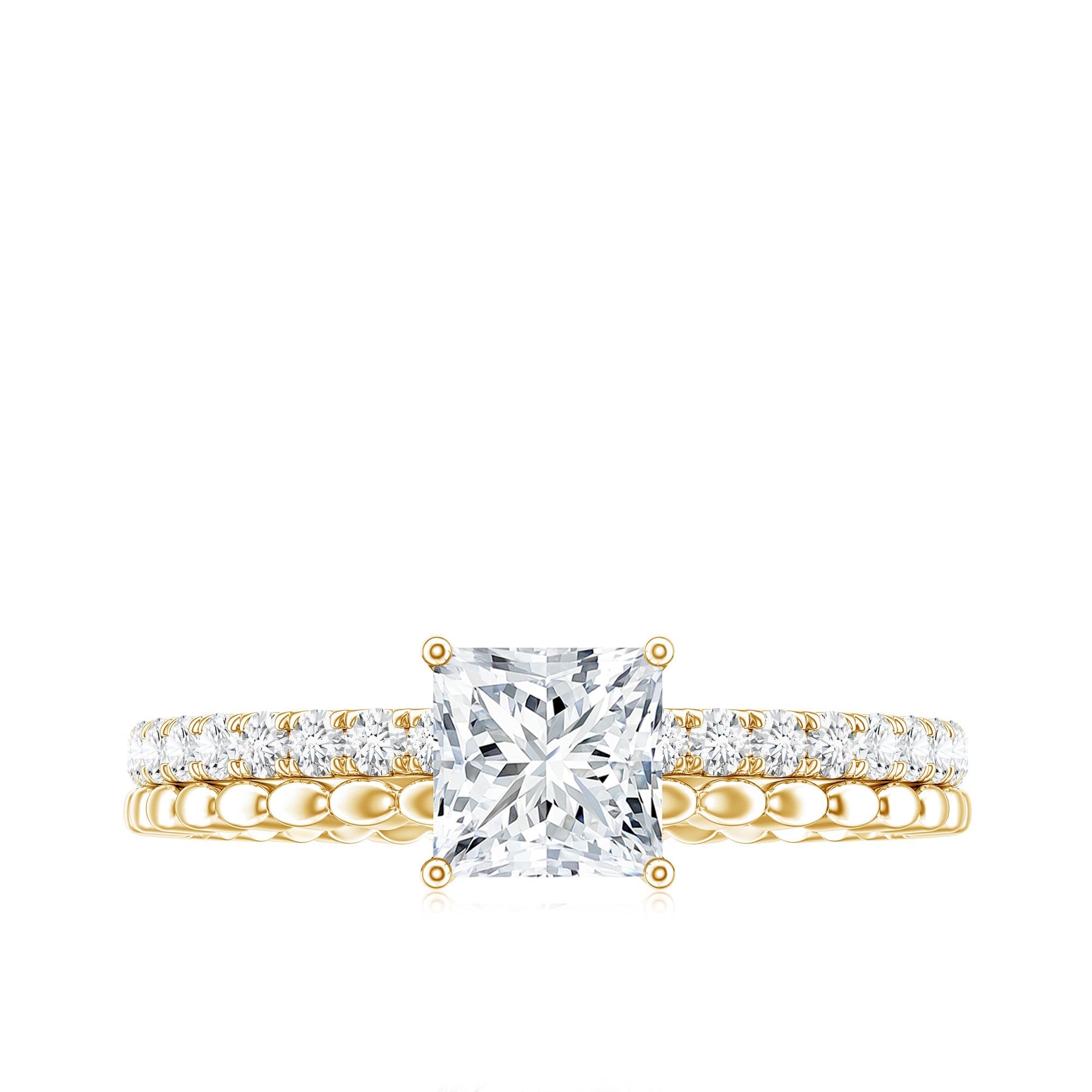 Princess Cut Lab Grown Diamond Promise Ring With Certificate
