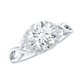 7 MM Round Lab Created Diamond Solitaire Infinity Ring for Her