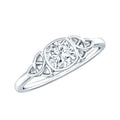 Certified Cushion Cut Diamond Knot Promise Ring