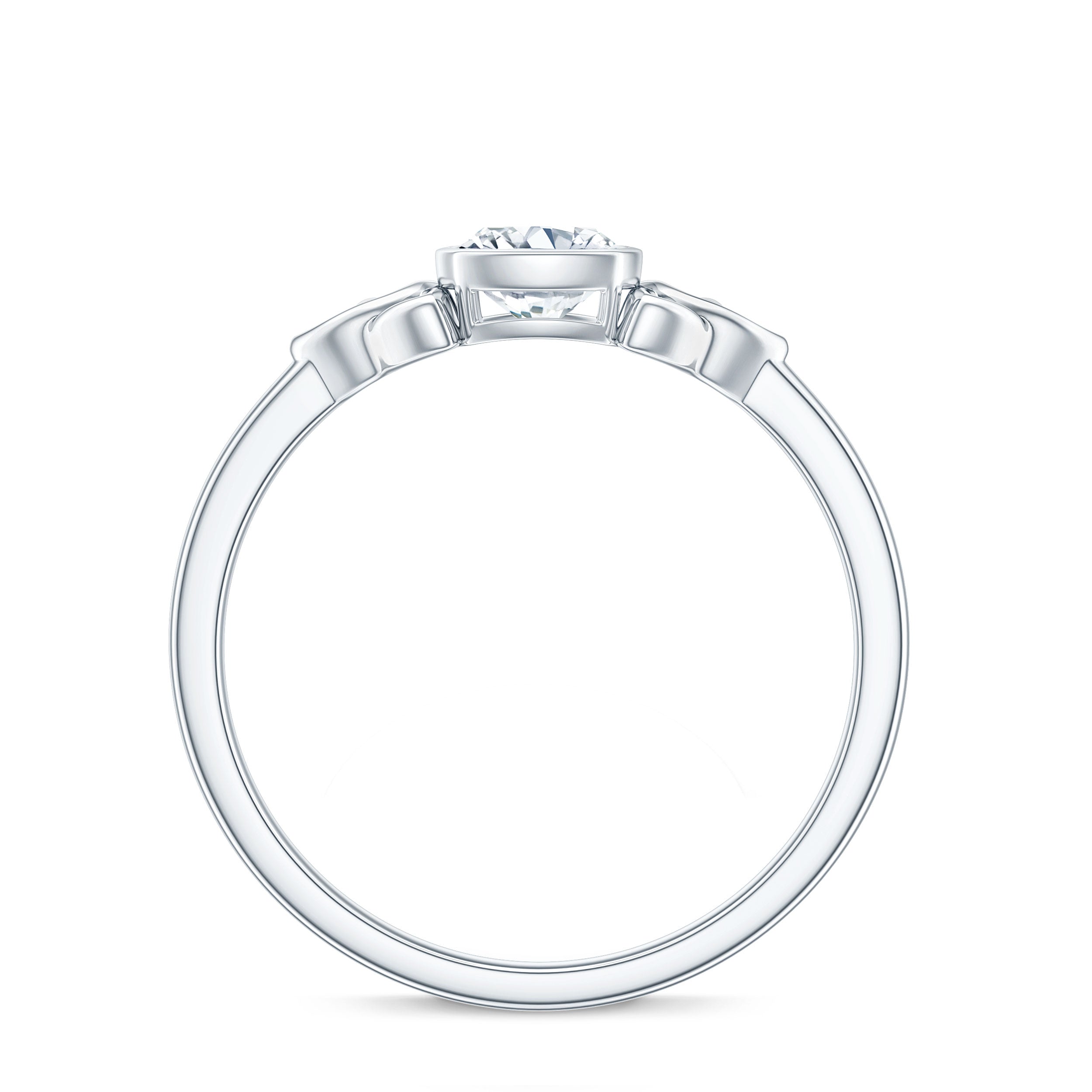 Certified Cushion Cut Diamond Knot Promise Ring