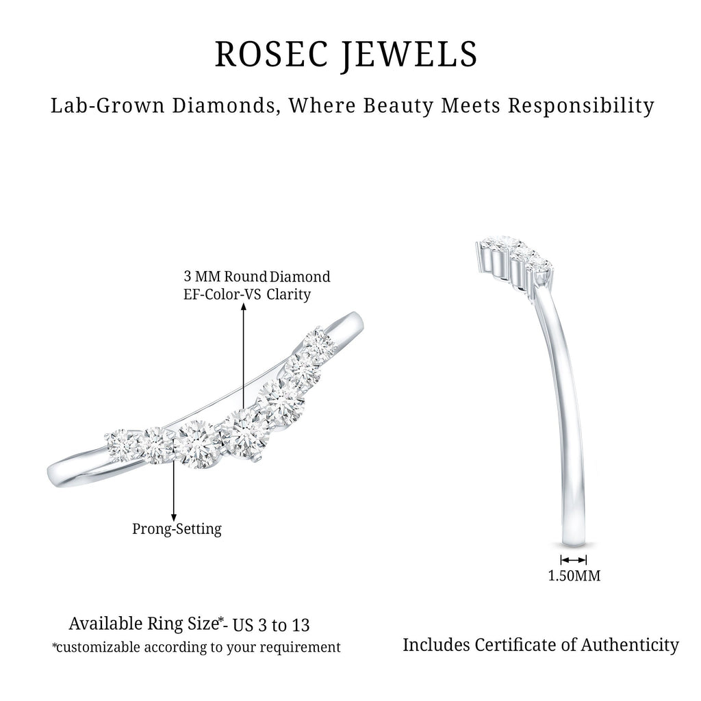 Certified Brilliant Cut Lab Grown Diamond Wedding Band Enhancer