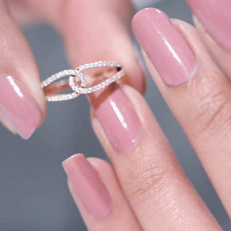 Brilliant Cut Lab Created Diamond Knot Anniversary Ring for Her