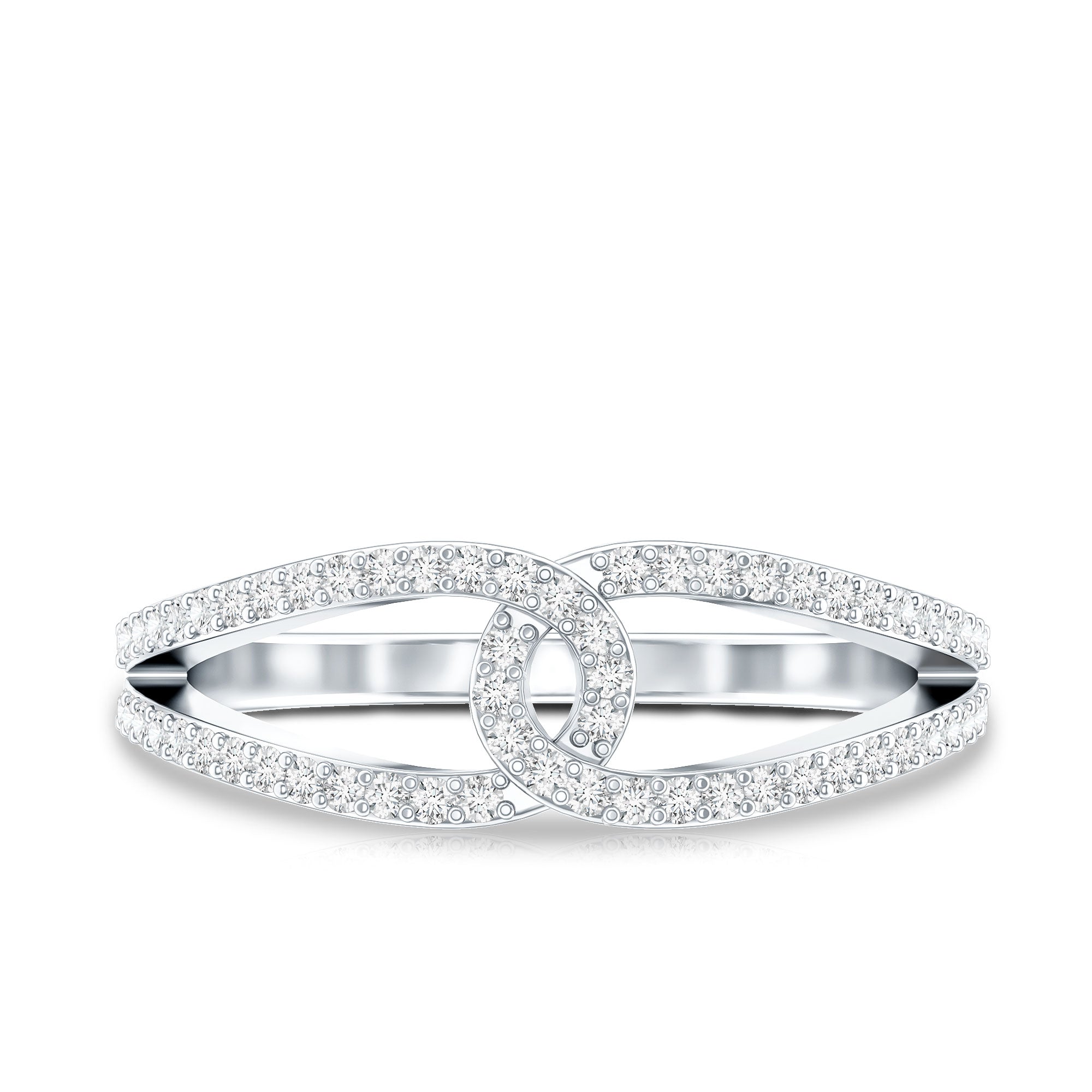Brilliant Cut Lab Created Diamond Knot Anniversary Ring for Her