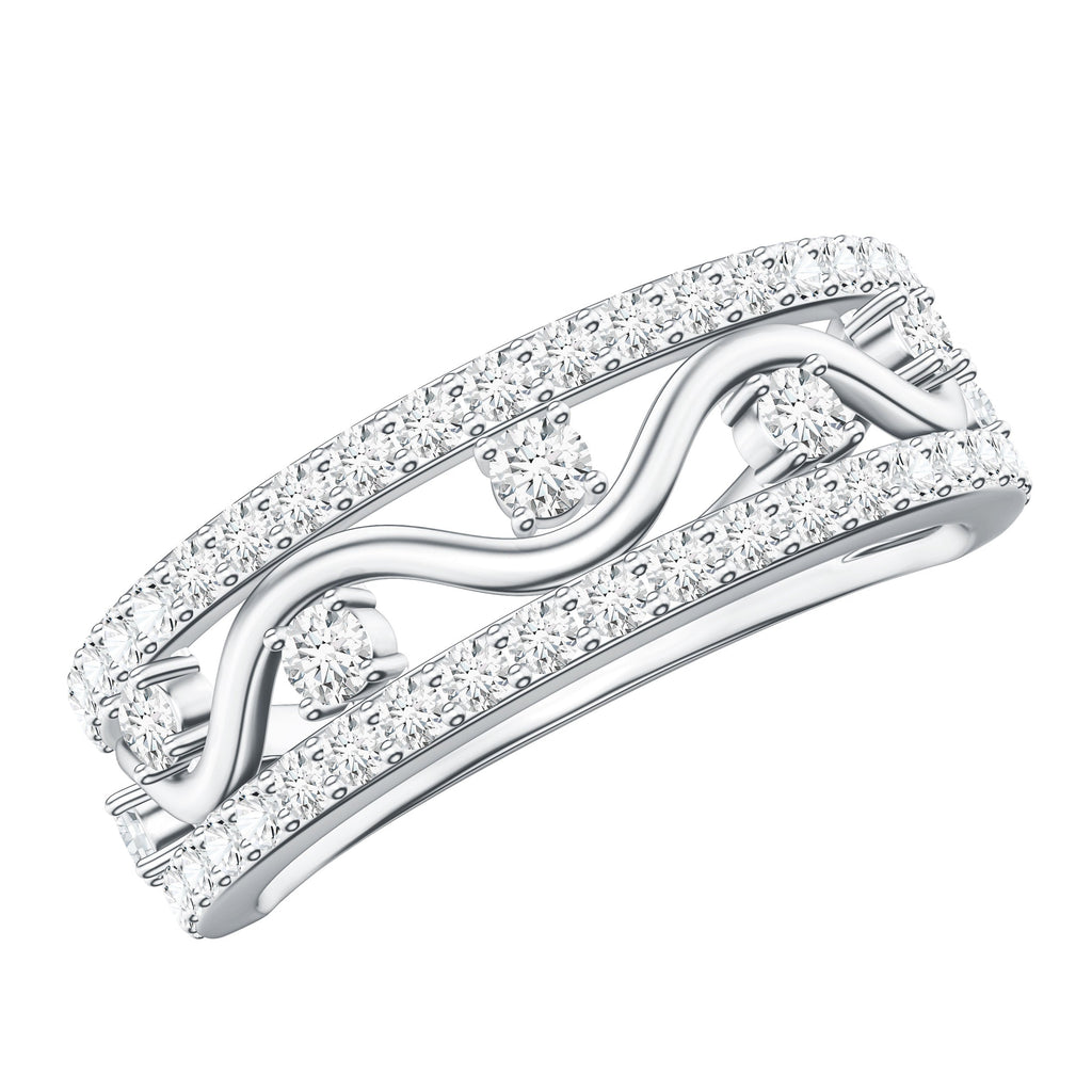 Womens Lab Created Diamond Wedding Band With Certificate