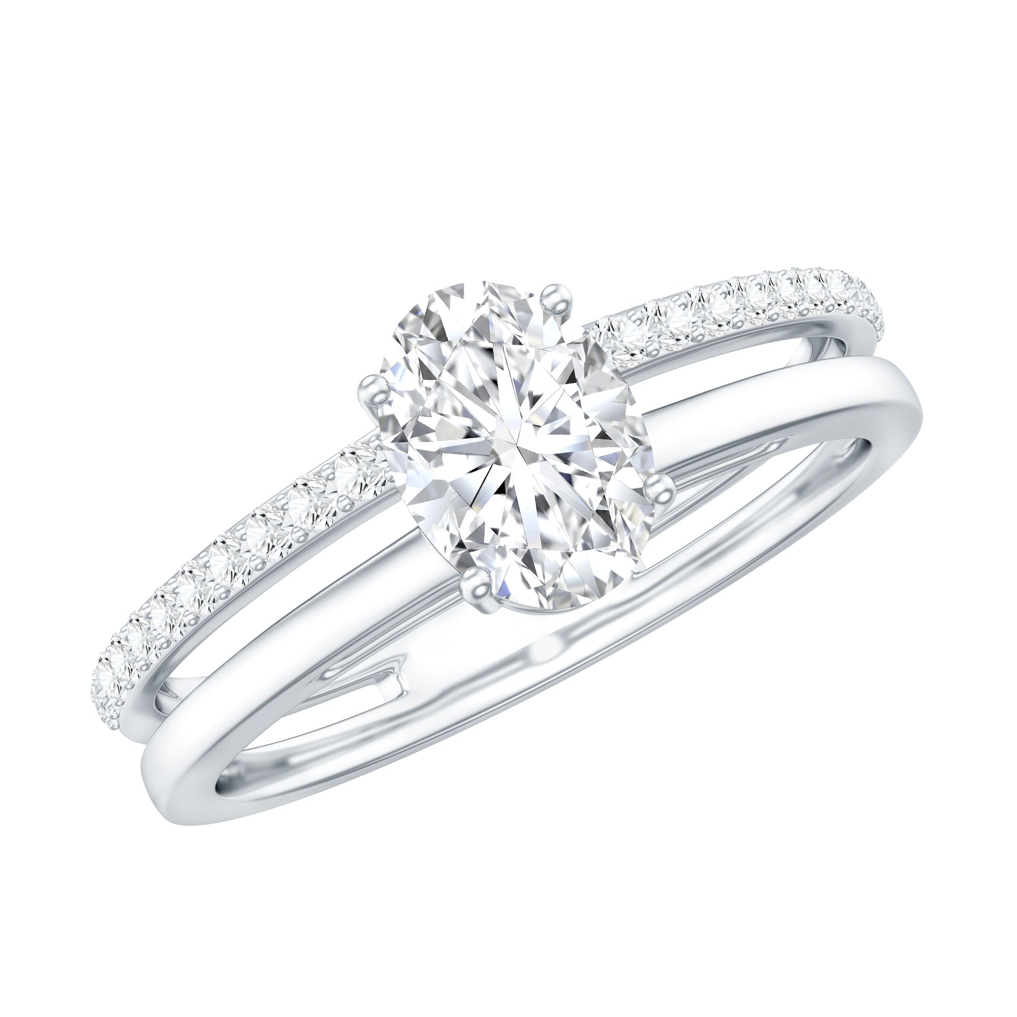 5X7 MM Oval Cut Diamond Solitaire Promise Ring For Her