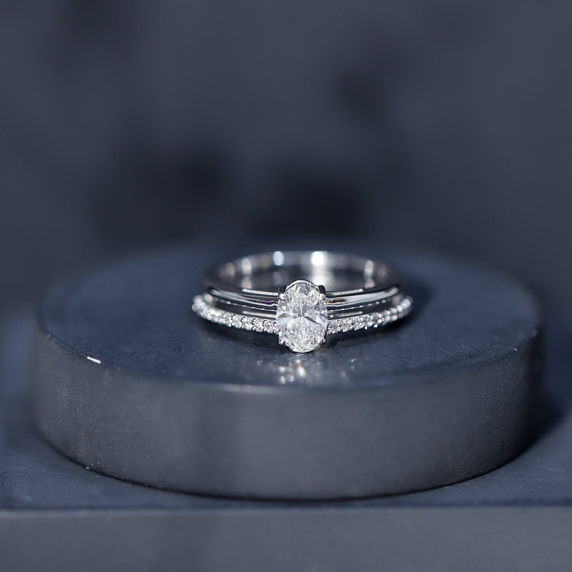 5X7 MM Oval Cut Diamond Solitaire Promise Ring For Her