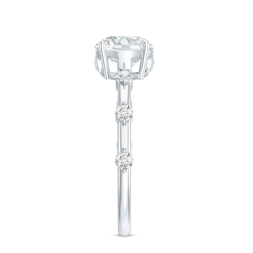 Round Brilliant Cut Lab Grown Diamond Traditional Engagement Ring