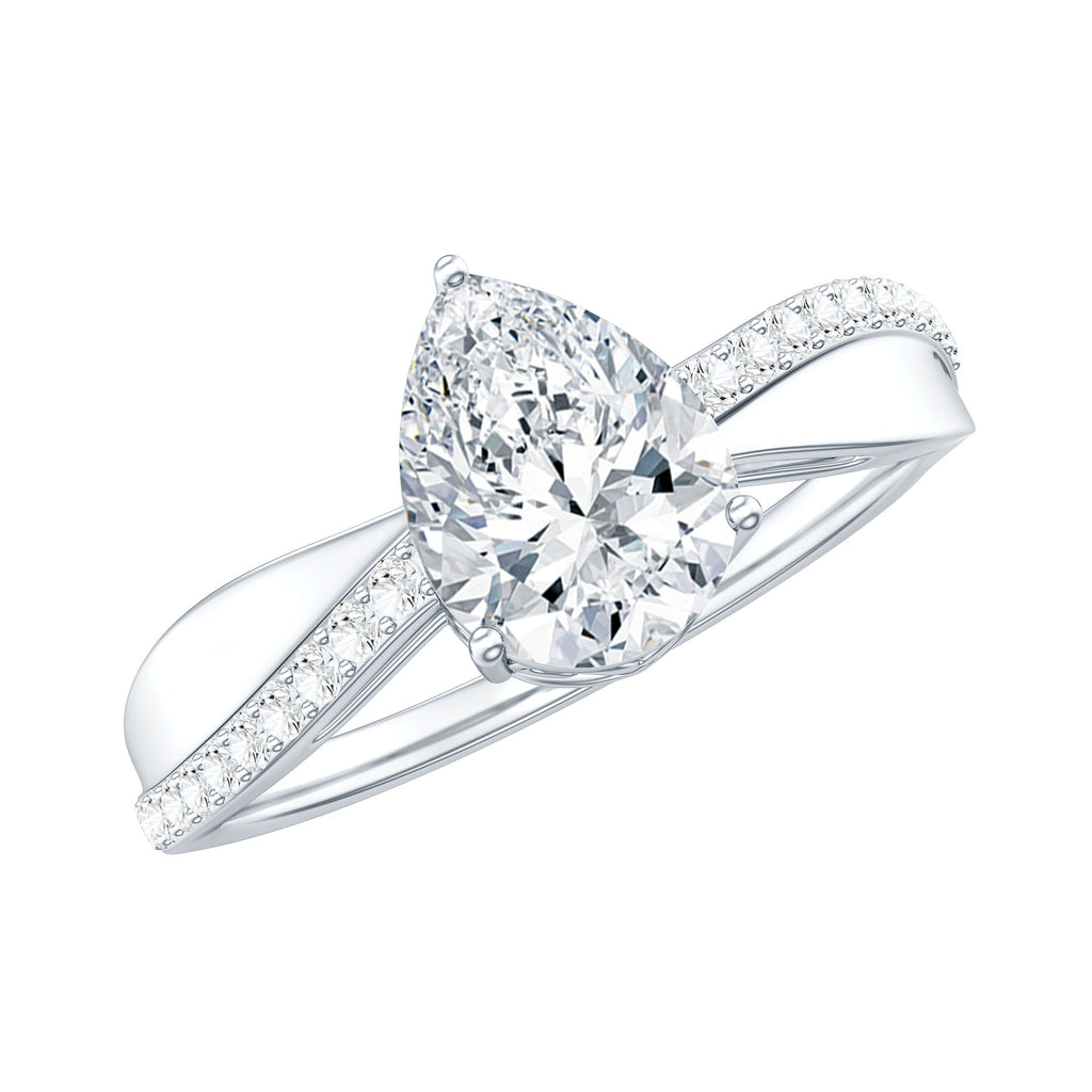 Pear Cut Diamond Classic Engagement Ring