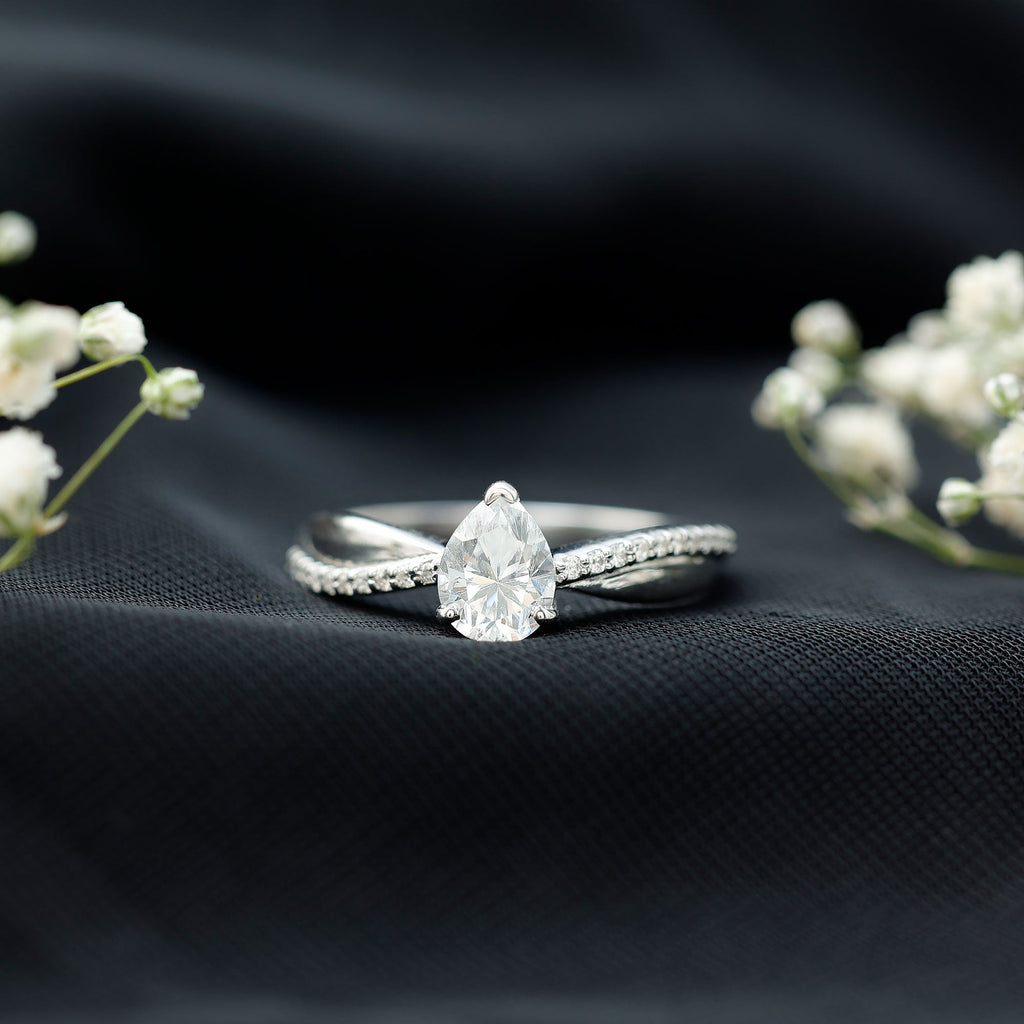 Pear Cut Diamond Classic Engagement Ring