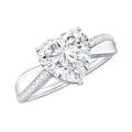 Lab Grown Diamond Heart Engagement Ring With Bypass Details