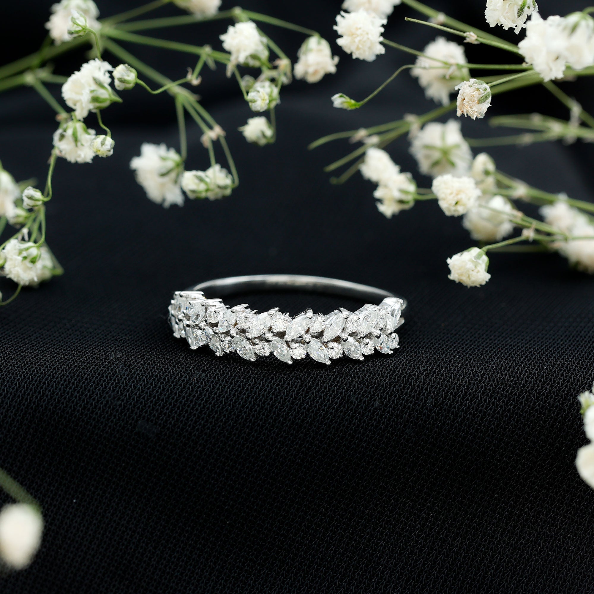 Certified Lab Grown Diamond Marquise Wedding Band