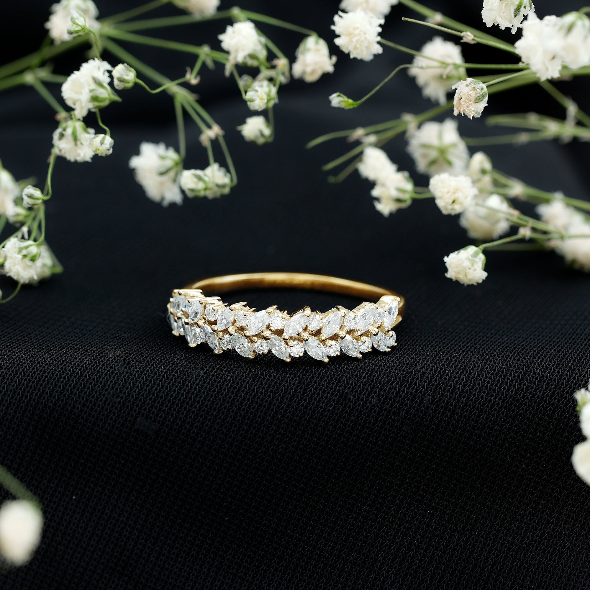 Certified Lab Grown Diamond Marquise Wedding Band