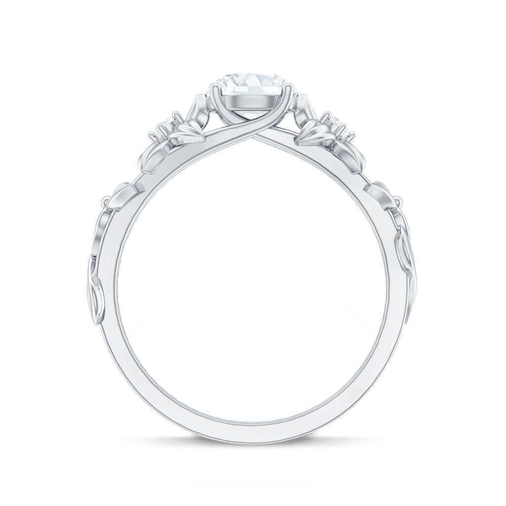 Certified 1 Ct Lab Grown Diamond Nature Engagement Ring