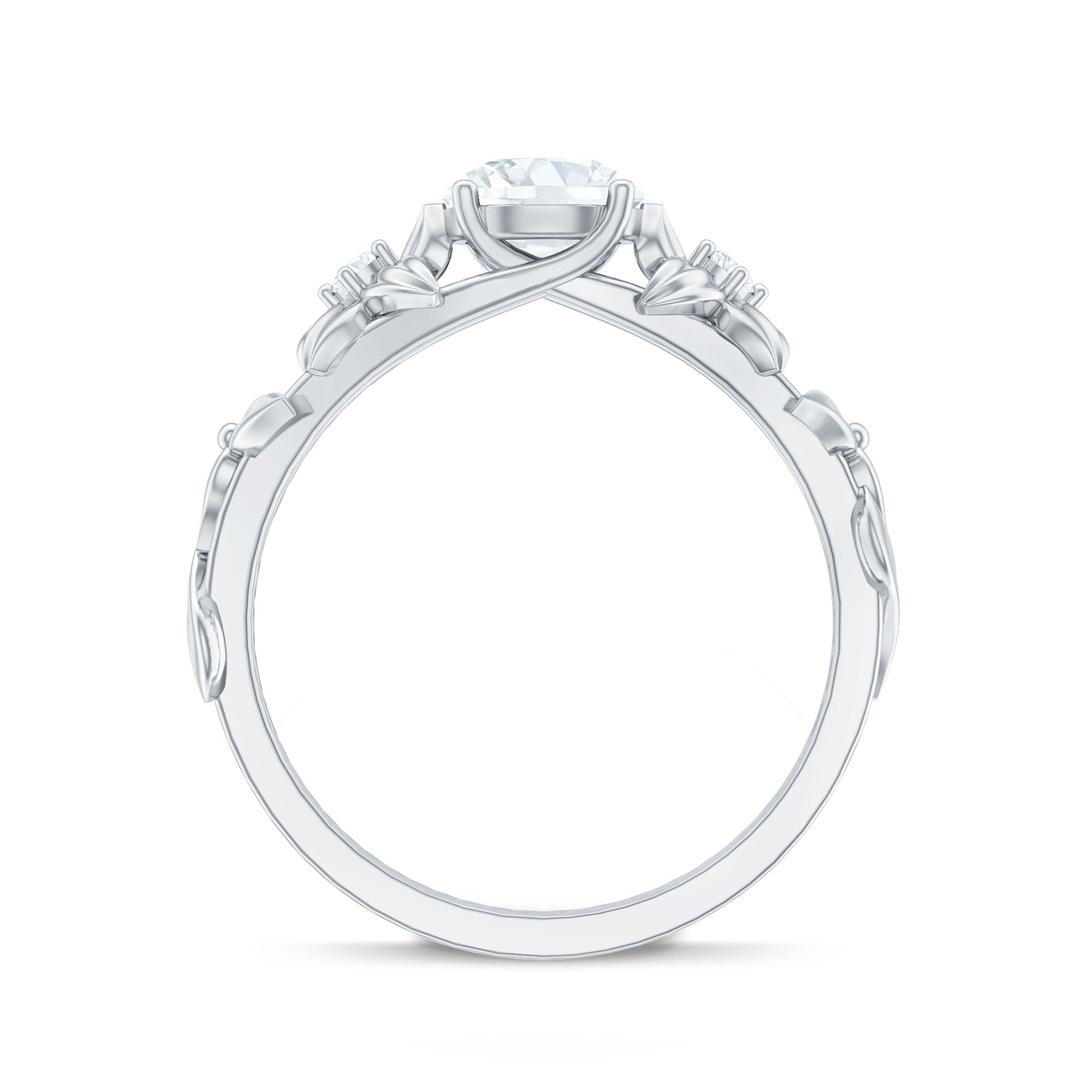 Certified 1 Ct Lab Grown Diamond Nature Engagement Ring