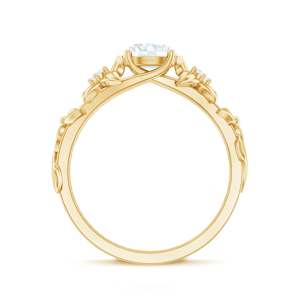 Certified 1 Ct Lab Grown Diamond Nature Engagement Ring