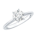 Brilliant Cut Lab Grown Diamond Solitaire Engagement Ring With 6 Prongs