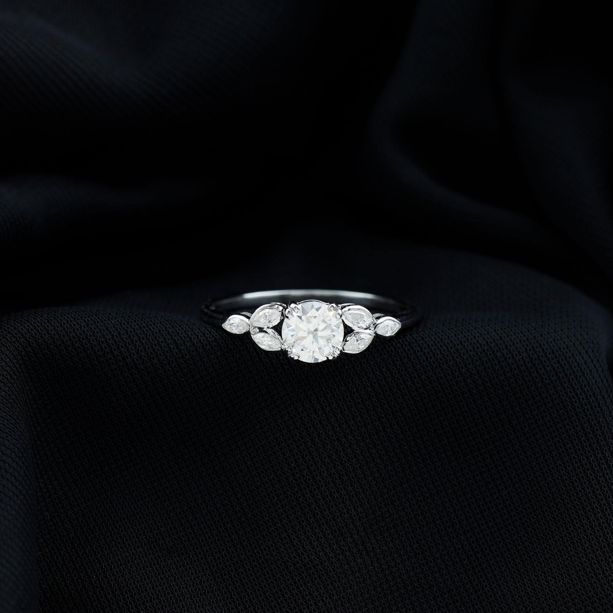 Certified 6 MM Round Diamond Promise Engagement Ring For Her