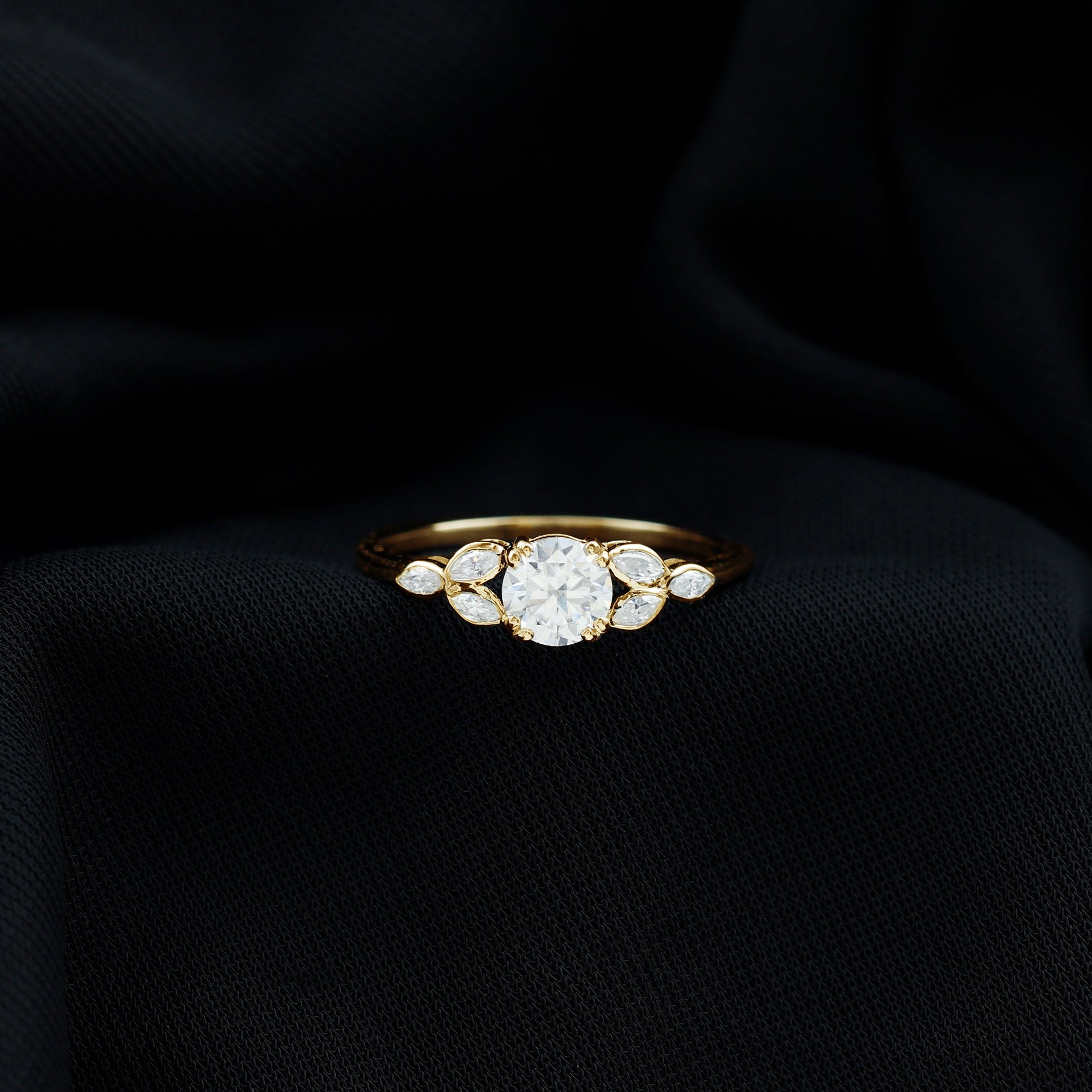 Certified 6 MM Round Diamond Promise Engagement Ring For Her