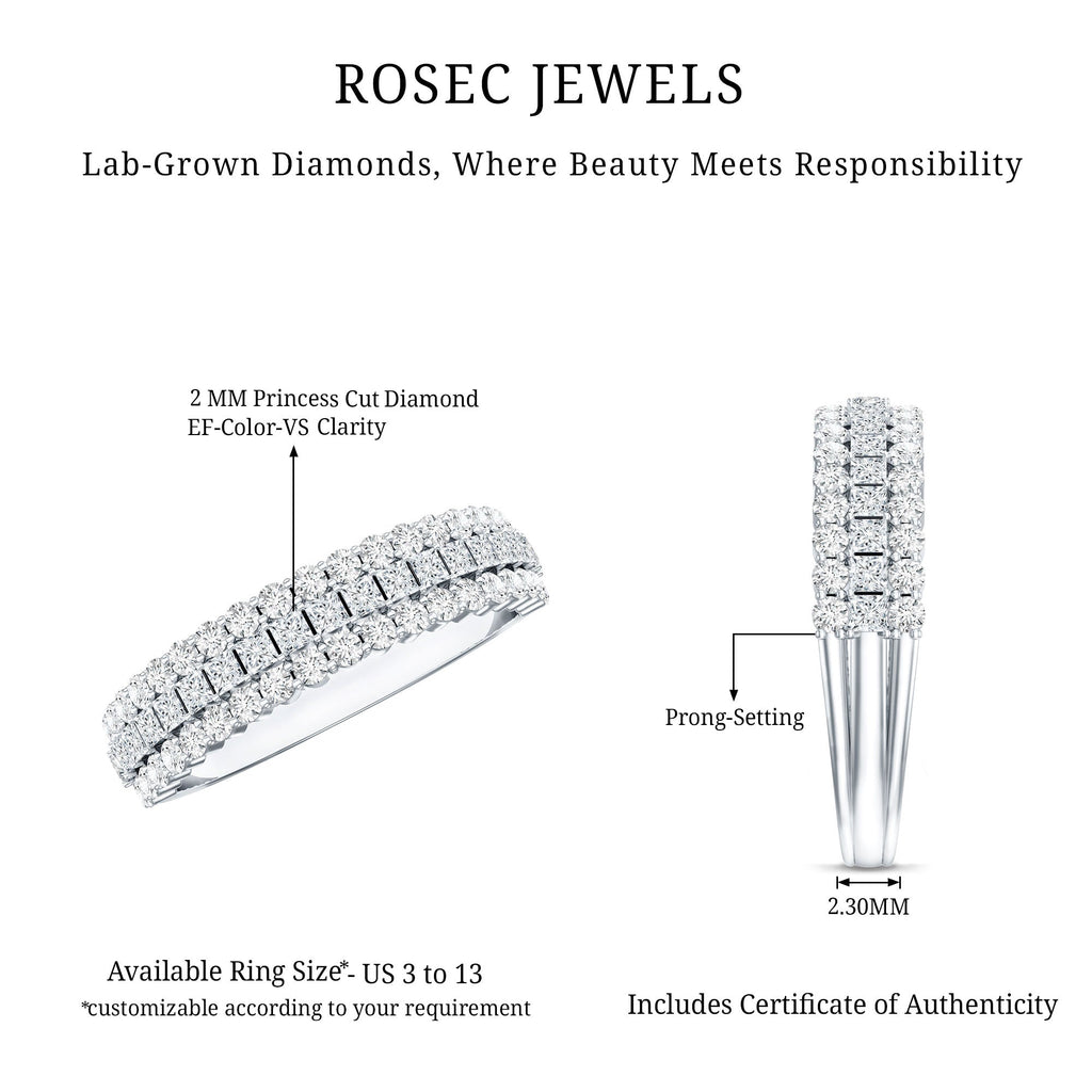 Half Eternity Lab Grown Diamond Wedding Band