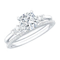 Lab Grown Diamond 6 MM Cushion Engagement Ring with Wedding band