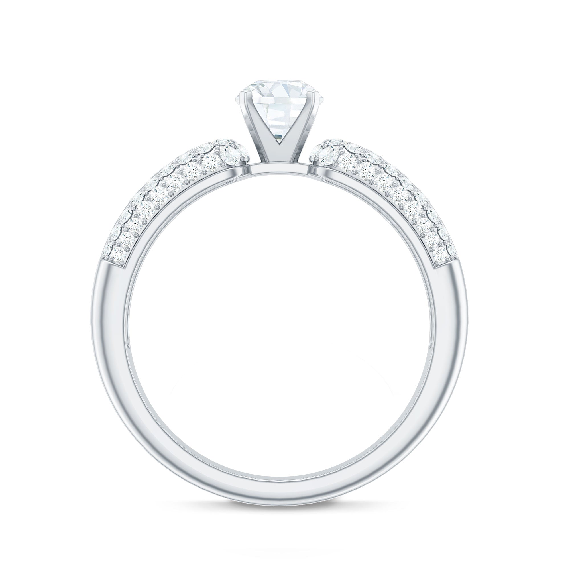 0.5 Carat Cubic Zirconia Statement Engagement Ring
