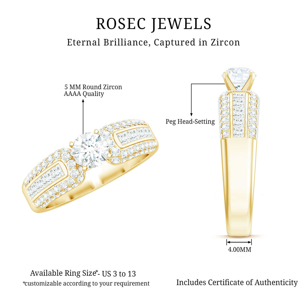 0.5 Carat Cubic Zirconia Statement Engagement Ring