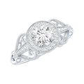 3/4 CT Statement Zircon Engagement Ring with Beaded Details