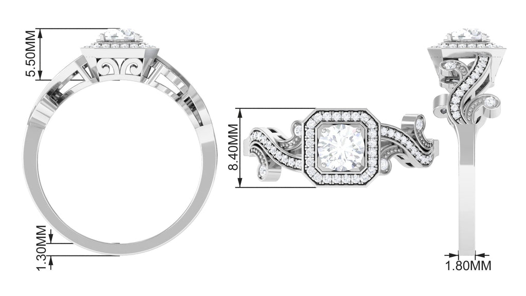 0.75 CT Zircon Engagement Ring