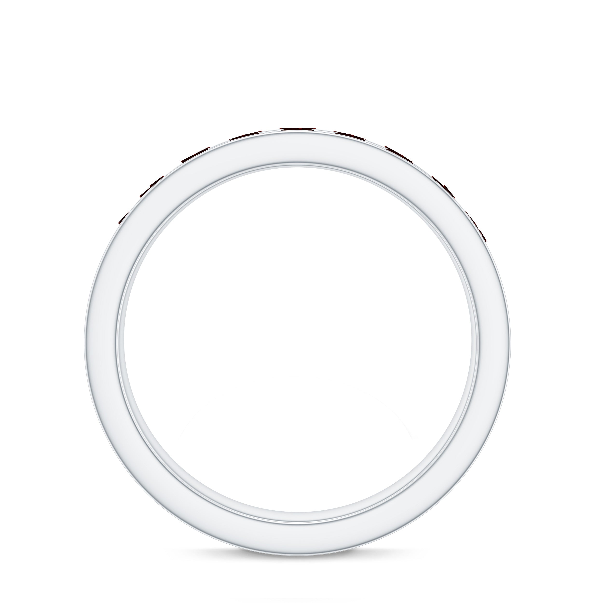 Certified Real Garnet Eternity Ring for Anniversary