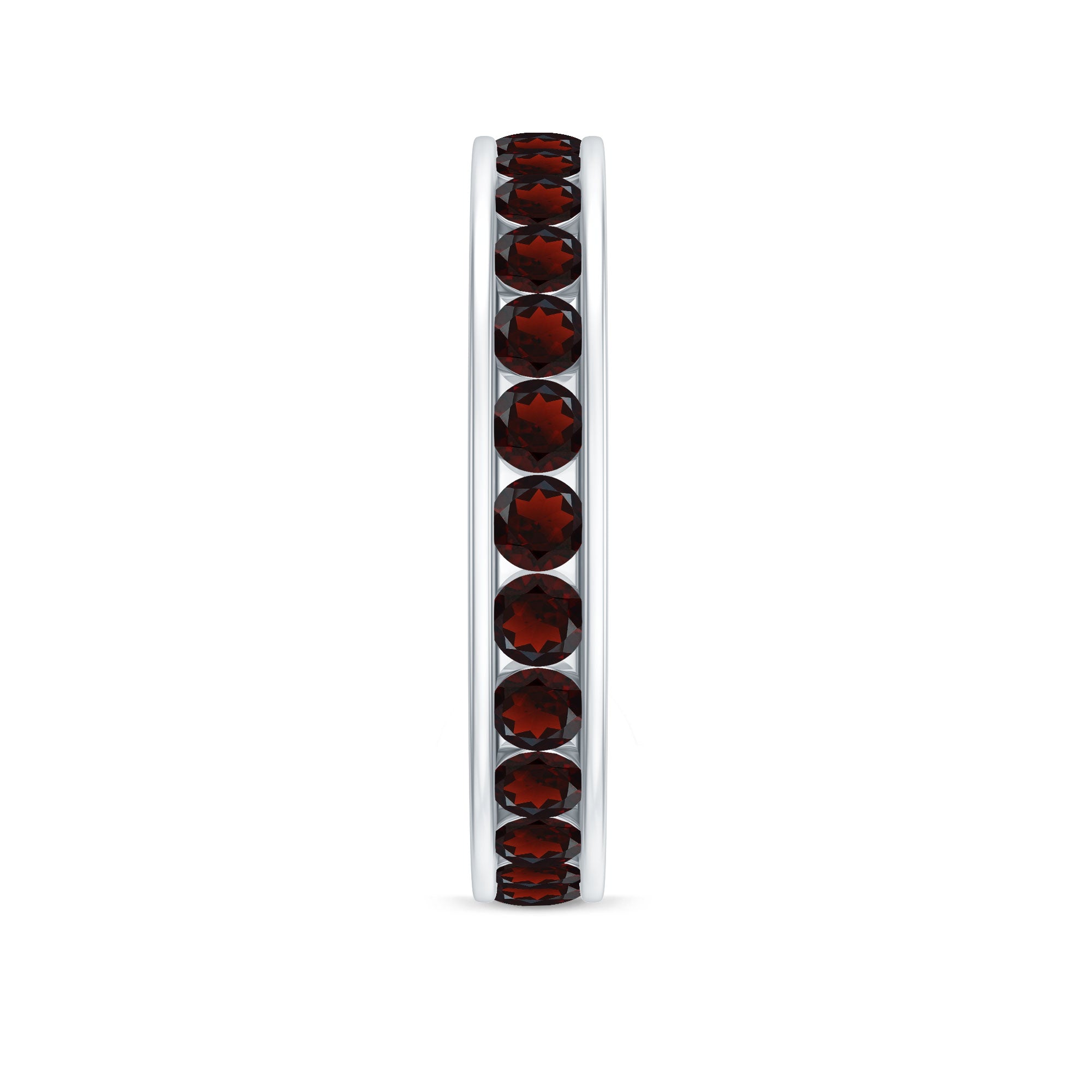 Certified Real Garnet Eternity Ring for Anniversary