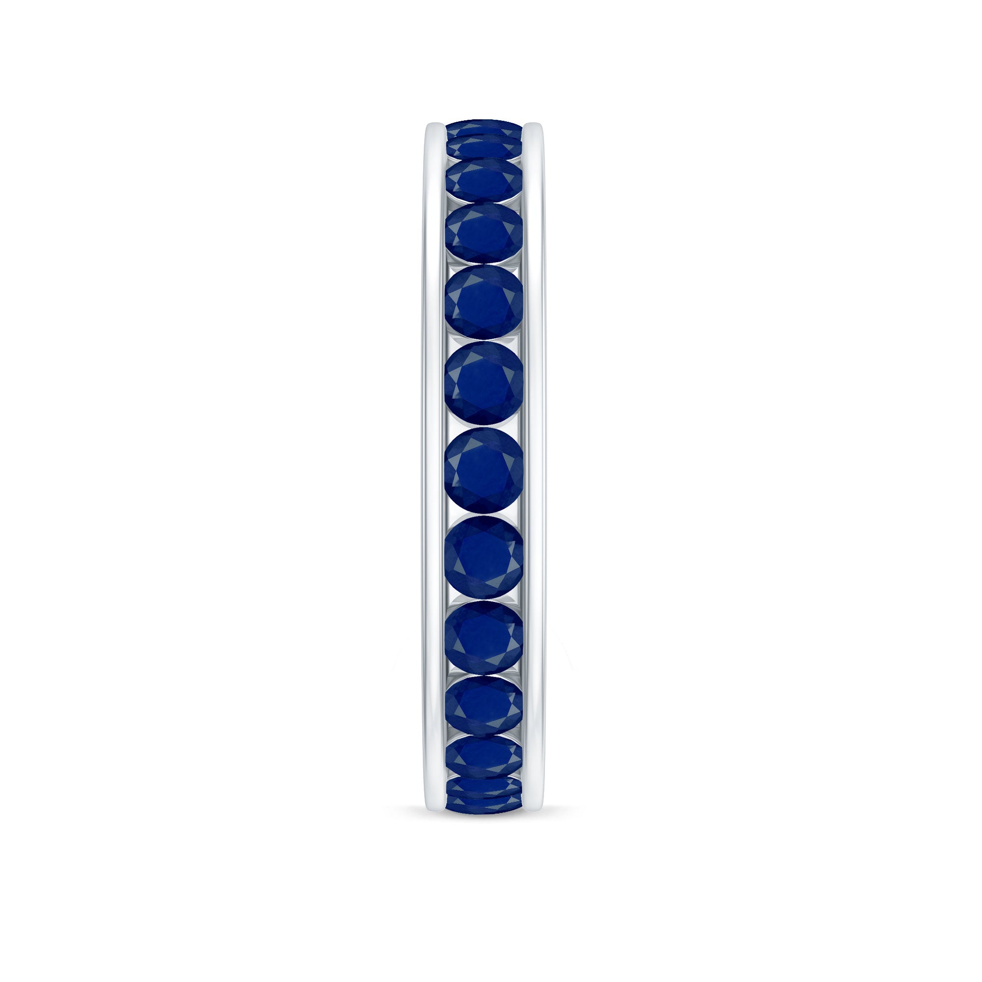 Real Blue Sapphire Full Eternity Ring for Women
