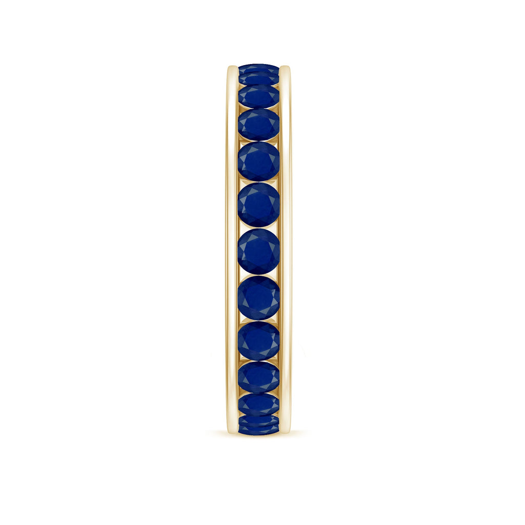 Real Blue Sapphire Full Eternity Ring for Women