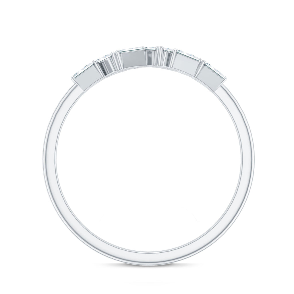 Baguette Cut Diamond Cluster Wedding Ring