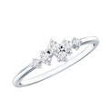 Certified Diamond Cluster Promise Ring in Prong Setting
