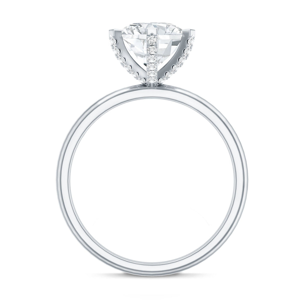8 MM Round Brilliant Cut Lab Grown Diamond Engagement Ring