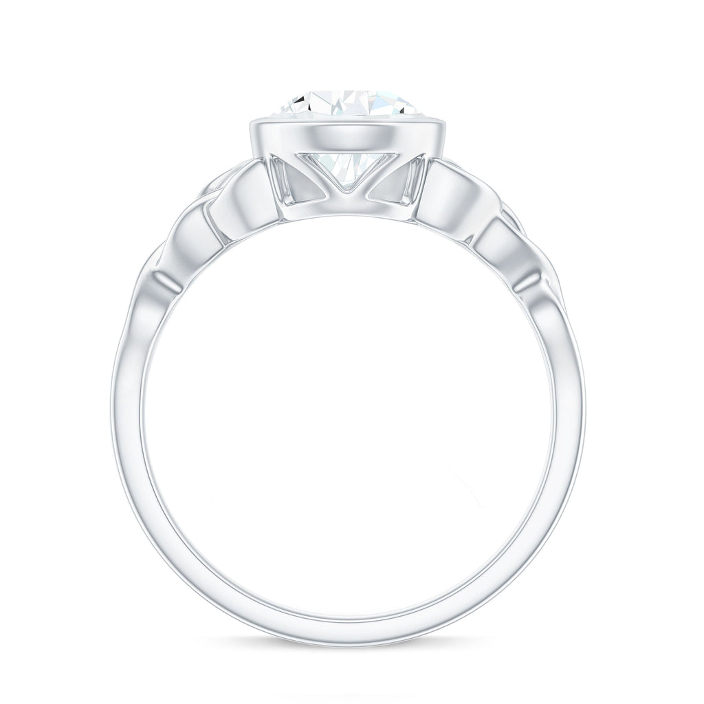 2.2 Carat Pear Shape Moissanite Celtic Knot Engagement Ring
