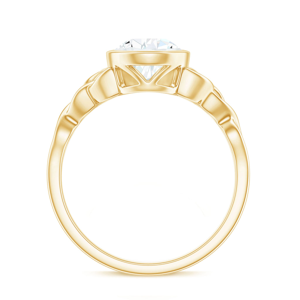2.2 Carat Pear Shape Moissanite Celtic Knot Engagement Ring