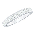 Princess Cut Diamond Half Eternity Ring in Channel Setting