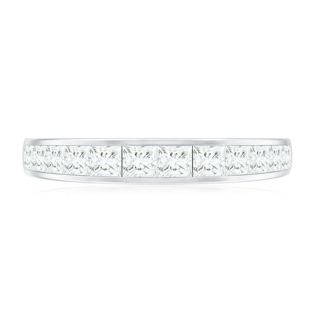 Princess Cut Diamond Half Eternity Ring in Channel Setting