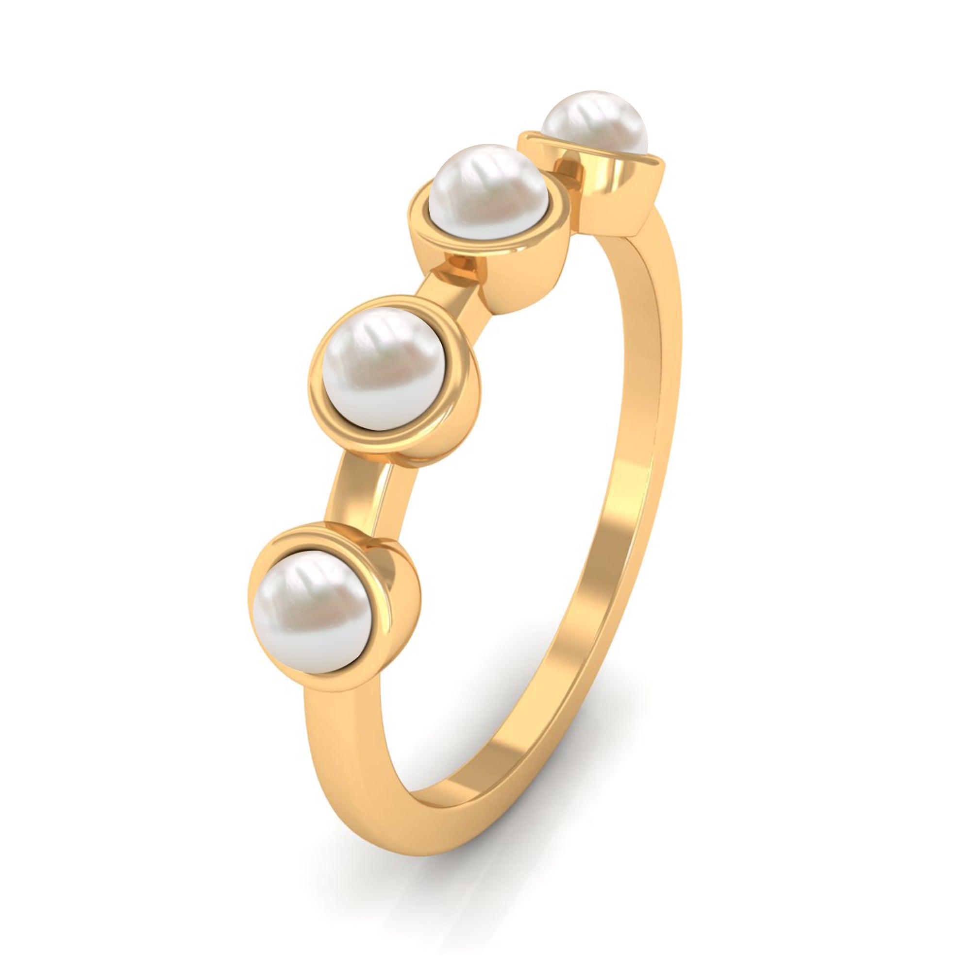 Cultured Freshwater Pearl Promise Ring for Women
