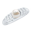2 Carat Freshwater Pearl Diamond Engagement Ring for Women
