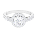 2.25 CT Round Cubic Zirconia Halo Engagement Ring