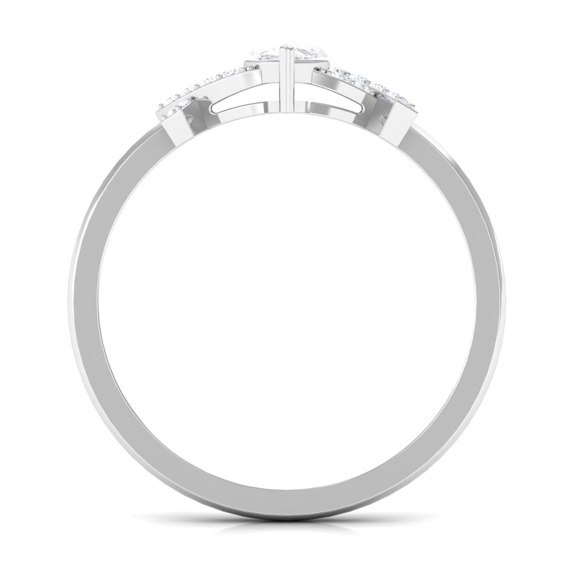 1 CT Marquise Cut Zircon Engagement Ring with Split Shank