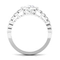 1.3 Carat Bezel Set Cubic Zirconia Leaf Engagement Ring